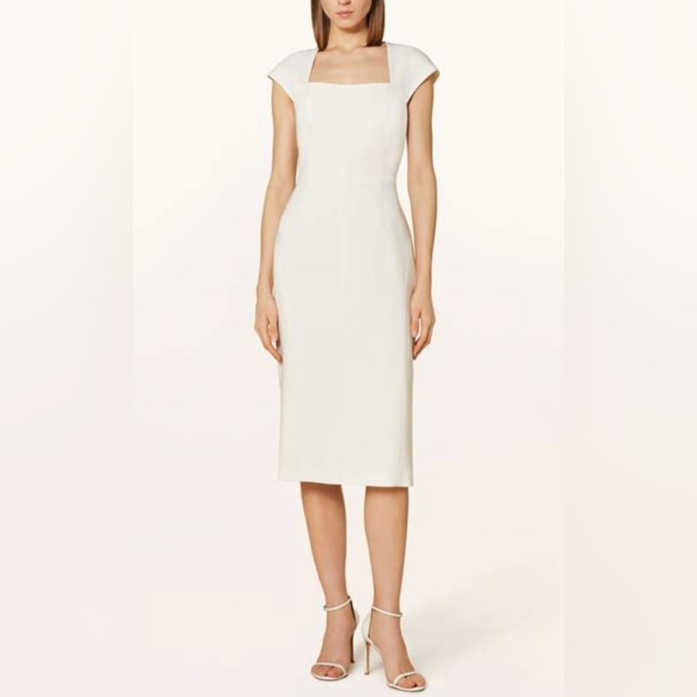 Max Mara Studio Umbro Tailored Cady Square Neck Dress